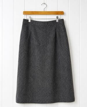 Vintage Panther Wool Skirt Womens 13/14 Gray A-Line Midi Made USA 70s 80s